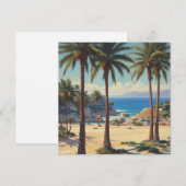  Palmbomen Cote D'Azur Reizen Feestdagenkaart (Voorkant / Achterkant)