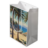 Palmbomen Cote D'Azur Reizen Medium Cadeauzakje (Achterkant Gekanteld)