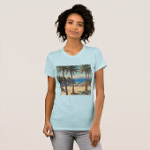 Palmbomen Cote D'Azur Reizen T-shirt (Voorkant volledig)