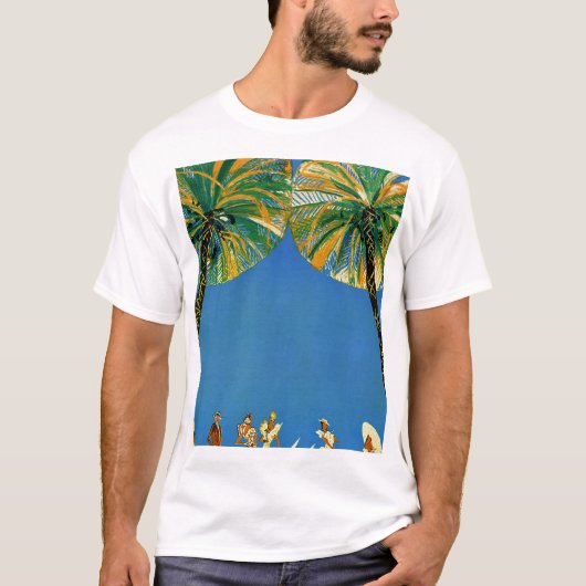  palmbomen Cote d'Azur T-shirt (Voorkant)