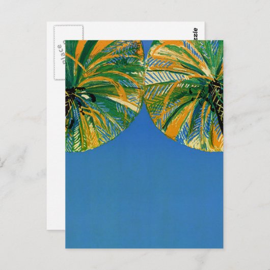  Palmbomen Cote D'Azur Travel Briefkaart (Voorkant / Achterkant)