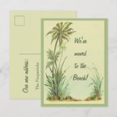  palmbomen die we naar het strand hebben verplaats briefkaart (Voorkant / Achterkant)