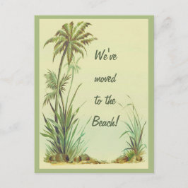  palmbomen die we naar het strand hebben verplaats briefkaart