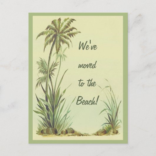  palmbomen die we naar het strand hebben verplaats briefkaart (Voorkant)