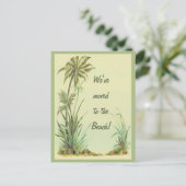  palmbomen die we naar het strand hebben verplaats briefkaart (Staand voorkant)