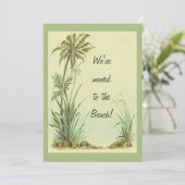 palmbomen die we naar het strand hebben verplaats kaart (Staand voorkant)