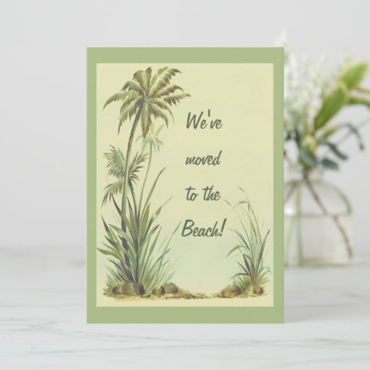  palmbomen die we naar het strand hebben verplaats kaart (Staand voorkant)