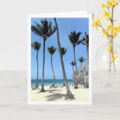 Palmbomen, Dominicaanse Republiek, Landschap Kaart (Gele Bloem)