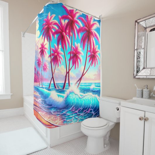 Palmbomen Douchegordijn (In situ)