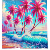 Palmbomen Douchegordijn (Voorkant)