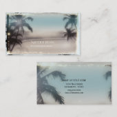 Palmbomen Elegant Tropisch Strand Classy Chic Visitekaartje (Voorkant / Achterkant)