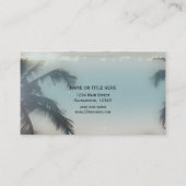 Palmbomen Elegant Tropisch Strand Classy Chic Visitekaartje (Achterkant)