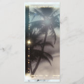 Palmbomen Elegant Tropisch Strand Party Menu (Achterkant)