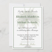 Palmbomen Elegante Moderne Chic huwelijksuitnodigi Kaart (Voorkant)