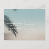 Palmbomen Elegante Tropisch Strand Uitnodiging (Achterkant)