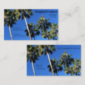 Palmbomen en blauwe luiken visitekaartje (Voorkant / Achterkant)