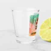 Palmbomen en Footballs Shot Glas (Links)