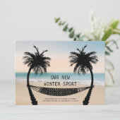 Palmbomen en hangmat op Florida Beach Bewegen Aankondiging (Staand voorkant)