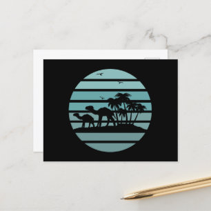 Palmbomen en kamelen feestdagenkaart