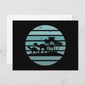 Palmbomen en kamelen feestdagenkaart (Voorkant / Achterkant)