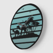 Palmbomen en kamelen grote klok (Hoek)