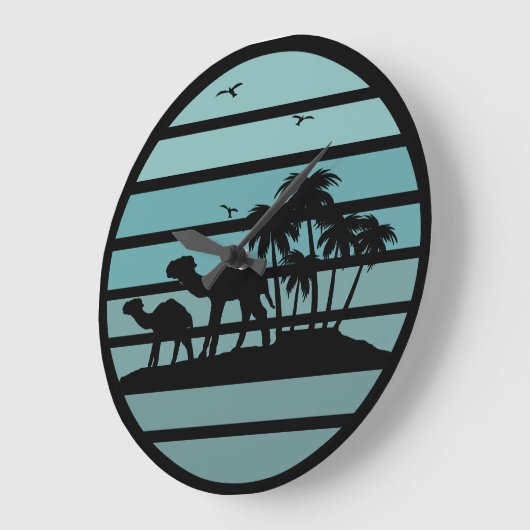 Palmbomen en kamelen grote klok (Hoek)