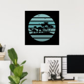 palmbomen en kamelen poster (Thuiskantoor)