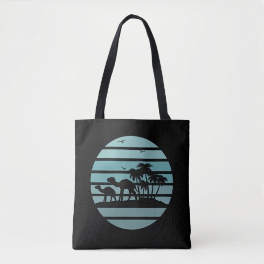 Palmbomen en kamelen tote bag (Voorkant)