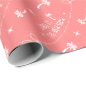 Palmbomen en kerstverlichting Zand en sneeuw | kor Cadeaupapier (Rol Hoek)