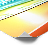 Palmbomen en kleurrijke zonsondergang poster (Hoek)