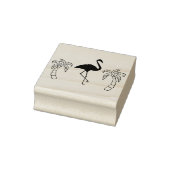 Palmbomen en lamingos rubberstempel (Stempel)