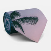 Palmbomen en lucht stropdas (Opgerold)