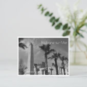 Palmbomen en Obelisk, Boulogne-sur-Mer, Frankrijk Briefkaart (Staand voorkant)