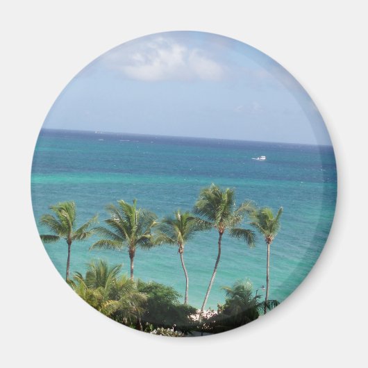 Palmbomen en oceaanmagneet magneet (Voorkant)