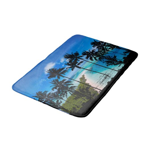 palmbomen en persceen badmat (Gekanteld)