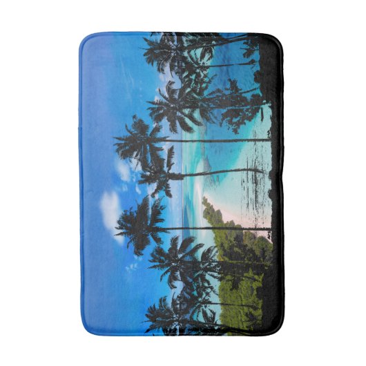 palmbomen en persceen badmat (Voorkant Verticaal)