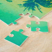 Palmbomen en poolpuzzel legpuzzel (Zijkant)