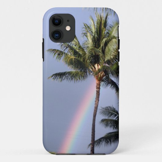 Palmbomen en regenboog Case-Mate iPhone case (Achterkant)