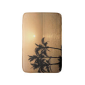 Palmbomen en Romantische zonnebank Badmat (Voorkant Verticaal)