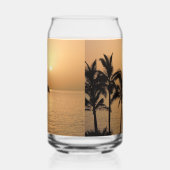 Palmbomen en Romantische zonnebank Blikvorm Glas (Rechts)