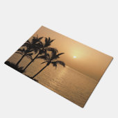 Palmbomen en Romantische zonnebank Deurmat (Schuin)