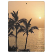 Palmbomen en Romantische zonnebank Klembord (Achterkant)