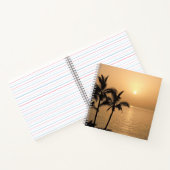 Palmbomen en Romantische zonnebank Notitieboek (Binnen)