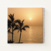 Palmbomen en Romantische zonnebank Notitieboek (Achterkant)