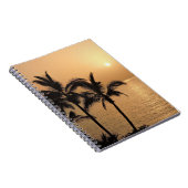 Palmbomen en Romantische zonnebank Notitieboek (Rechterzijde)