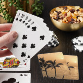 Palmbomen en Romantische zonnebank Pokerkaarten (Insitu)