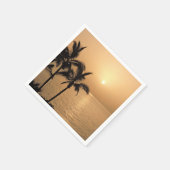 Palmbomen en Romantische zonnebank Servet (Hoek)