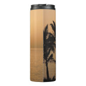 Palmbomen en Romantische zonnebank Thermosbeker (Achterkant)