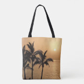 Palmbomen en Romantische zonnebank Tote Bag (Achterkant)