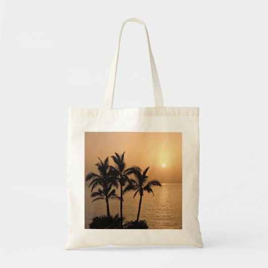 Palmbomen en Romantische zonnebank Tote Bag (Voorkant)
